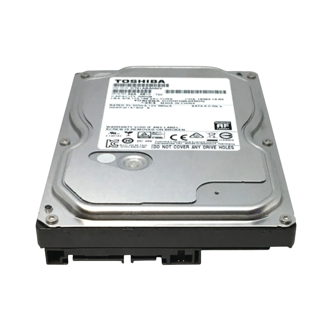 Disco Duro Toshiba 500GB 5700RPM Cache 32MB Sata 6Gbps Factor de Forma 3.5" Reacondicionado DT01ABA050V