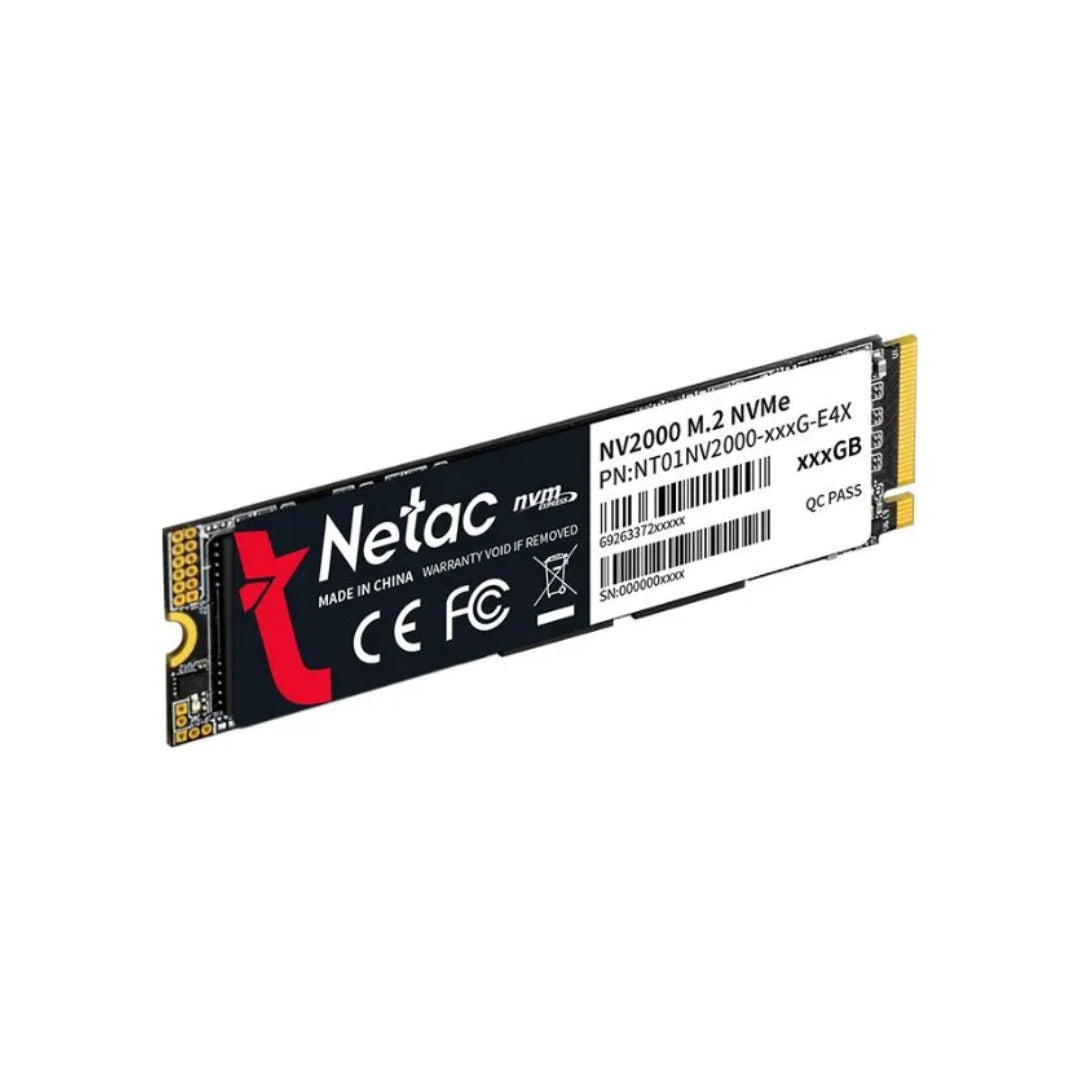 Disco Duro Netac SSD 512GB NV2000 PCIe 3 x4 M.2 2280 NVMe 3D NAND R/W hasta 2500/1950 MBps NT01NV2000-512-E4X