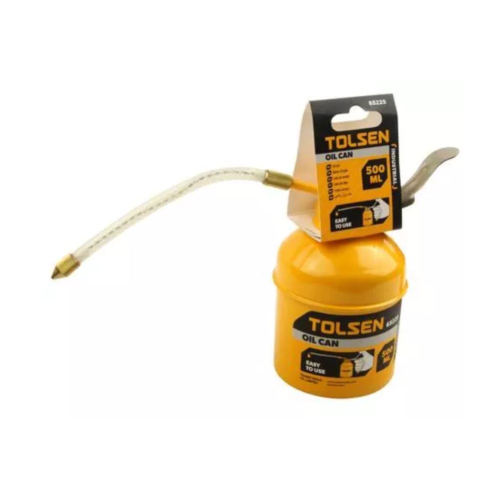 Bomba de Aceite Tolsen Industrial de 500ml Caño Flexible Material Hierro con Zinc 65225