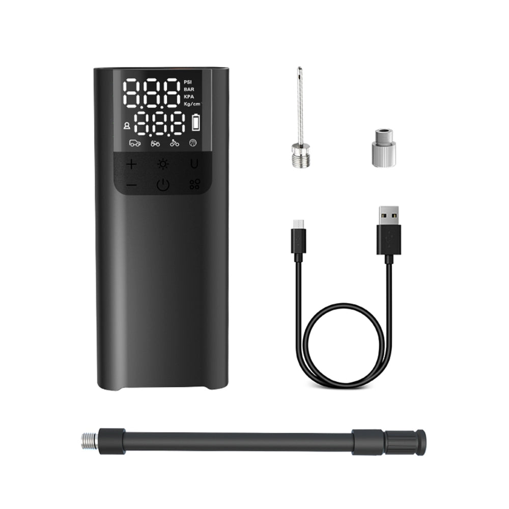 Compresor de Aire Dimax hasta 150PSI con 5 Modos Bici Moto Auto Balon y Manual Power Bank 2000mAh N101