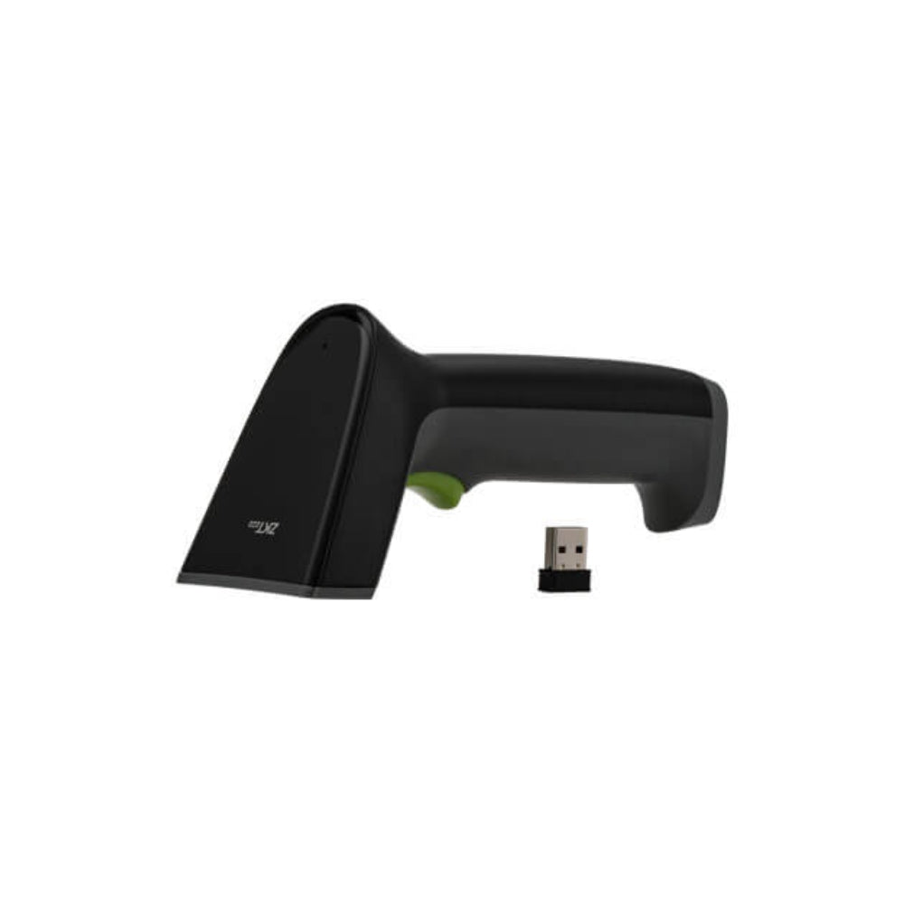 Lector Escaner de Codigo de Barra Zkteco Laser Inalambrico 2.4GHz 1D Profundidad 3 a 40cm Bateria 2000mAh ZKB103S