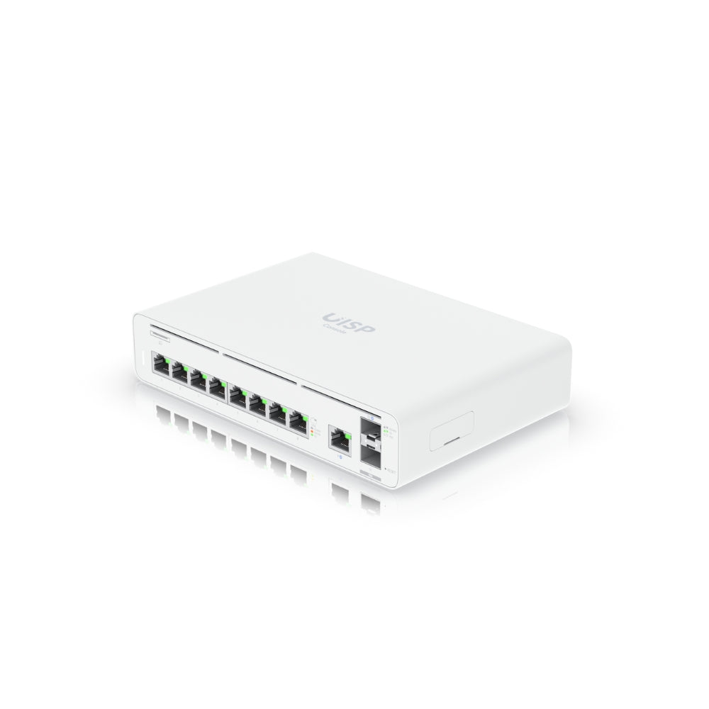UISP Console Ubiquiti 2xSFP+ 9xEthernet Gigabit Capa 2 Facil Configuracion BT Rack 1U o Montaje de Pared Aplicacion UISP Mobile UB-UISP-CONSOLE