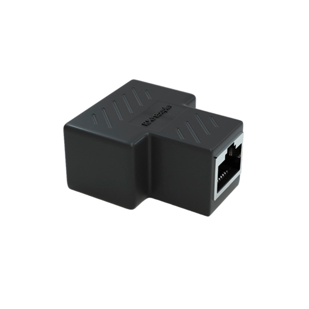 Adaptador Dimax de Conectores Divisodr RJ45 Acoplador Ethernet 1a2 color Negro N046