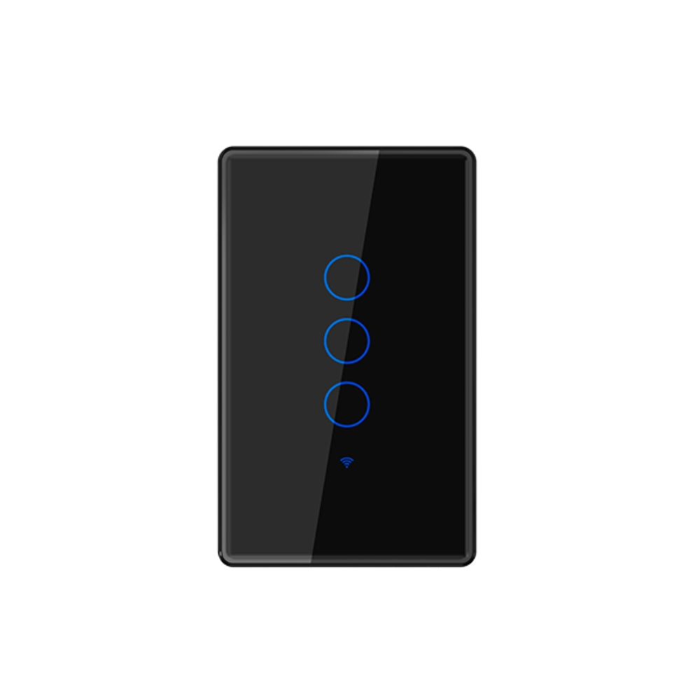Interruptor Dimax de 3 Puntos Smart WiFi 2.4GHz Control por Voz Alexa y Google color Negro H362