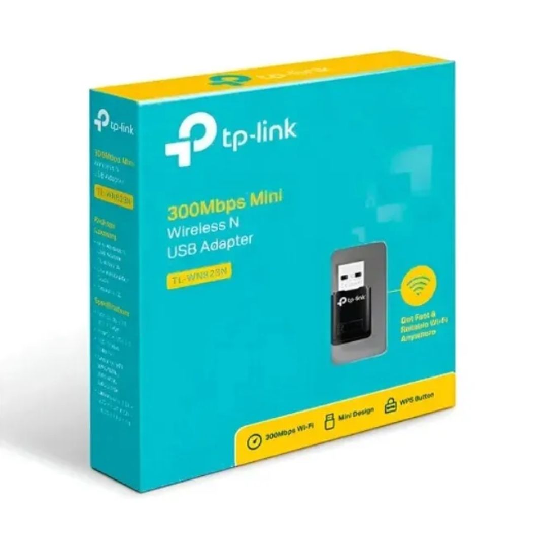 Adaptador USB TP-Link a WiFi 802.11 B/G/N hasta 300Mbps USB 2.0 Antena Integrada TL-WN823N