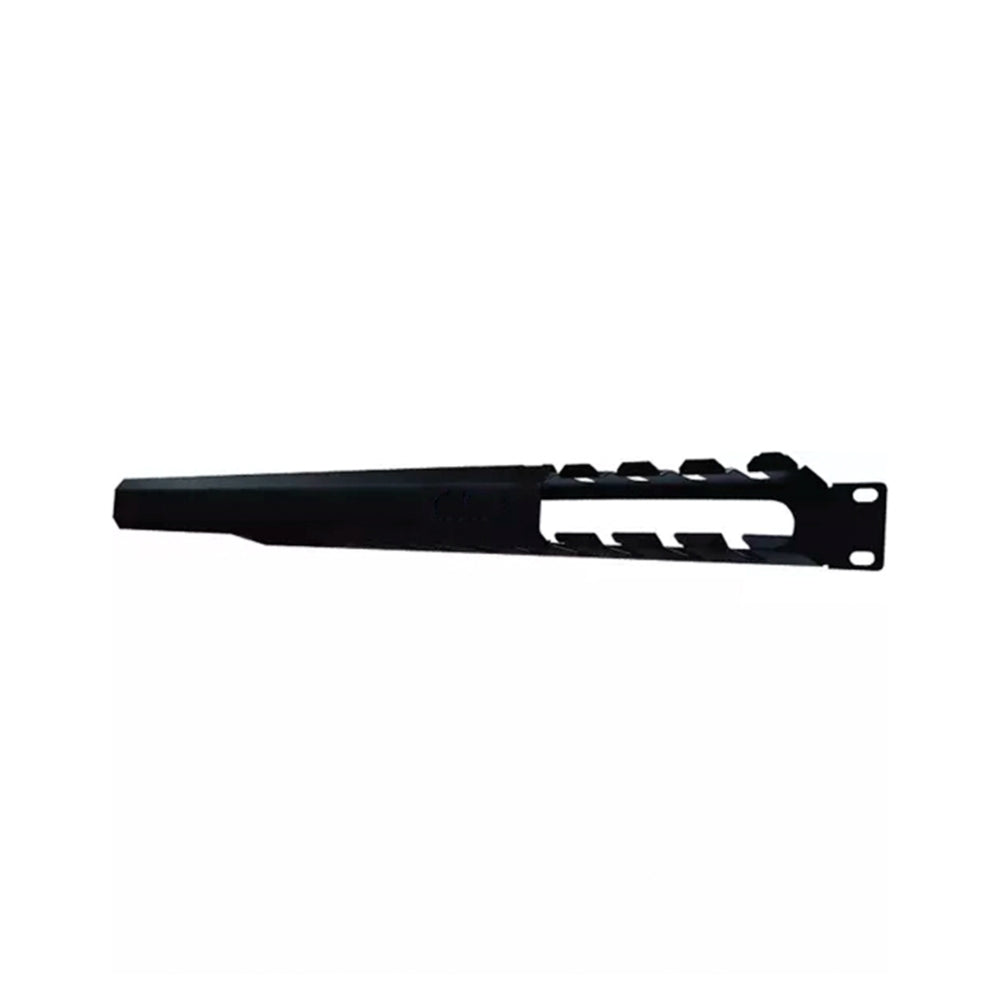 Organizador Dimax de 1U para Rack de 19" Metalico con 12 Ranuras con Tapa No incluye Tornillos color Negro C856