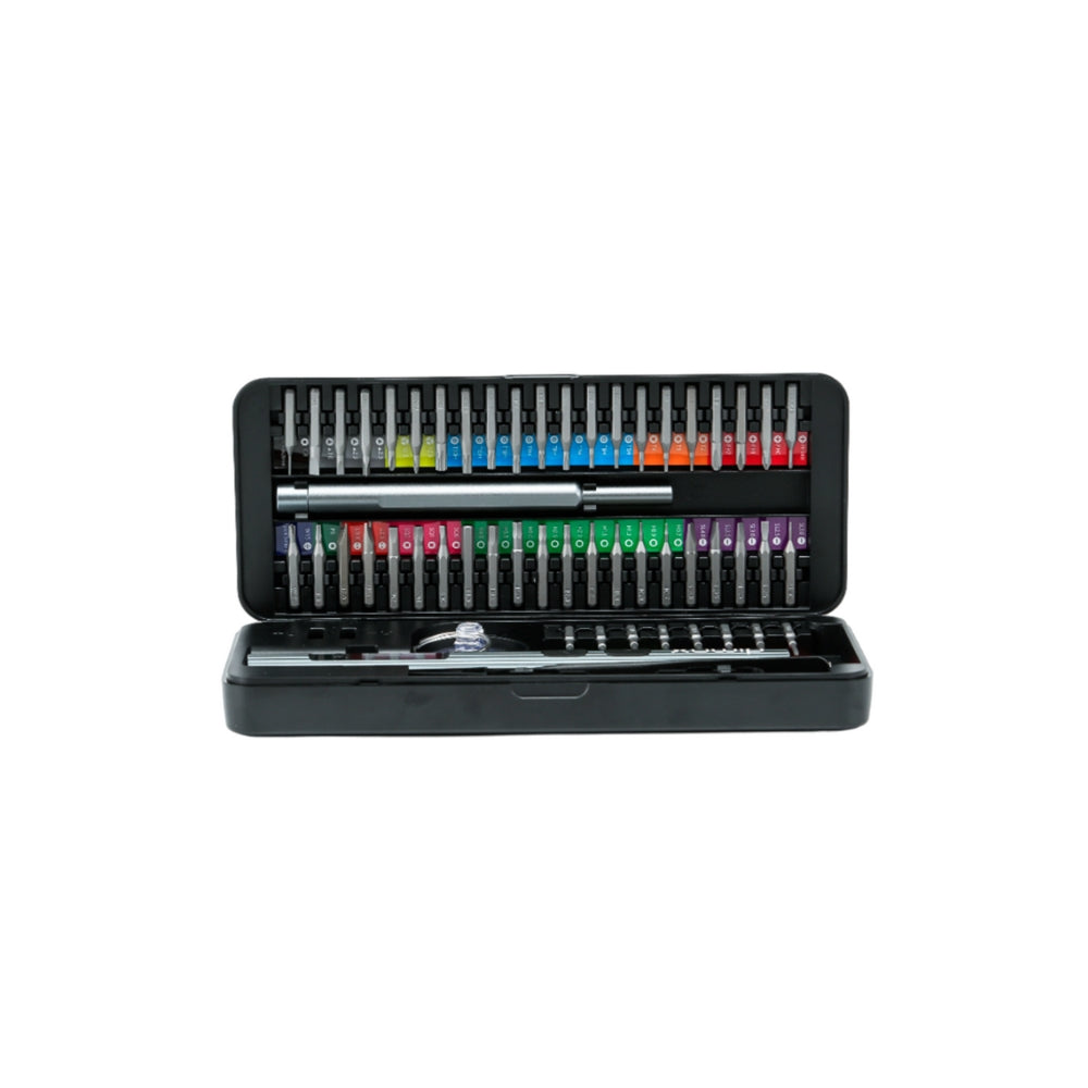 Destornilladores Dimax Electrico Kit 58en1 Estuche ABS Mango de ALuminio con Pantalla Bateria 500mAh Velocidad hasta 200rpm Y005