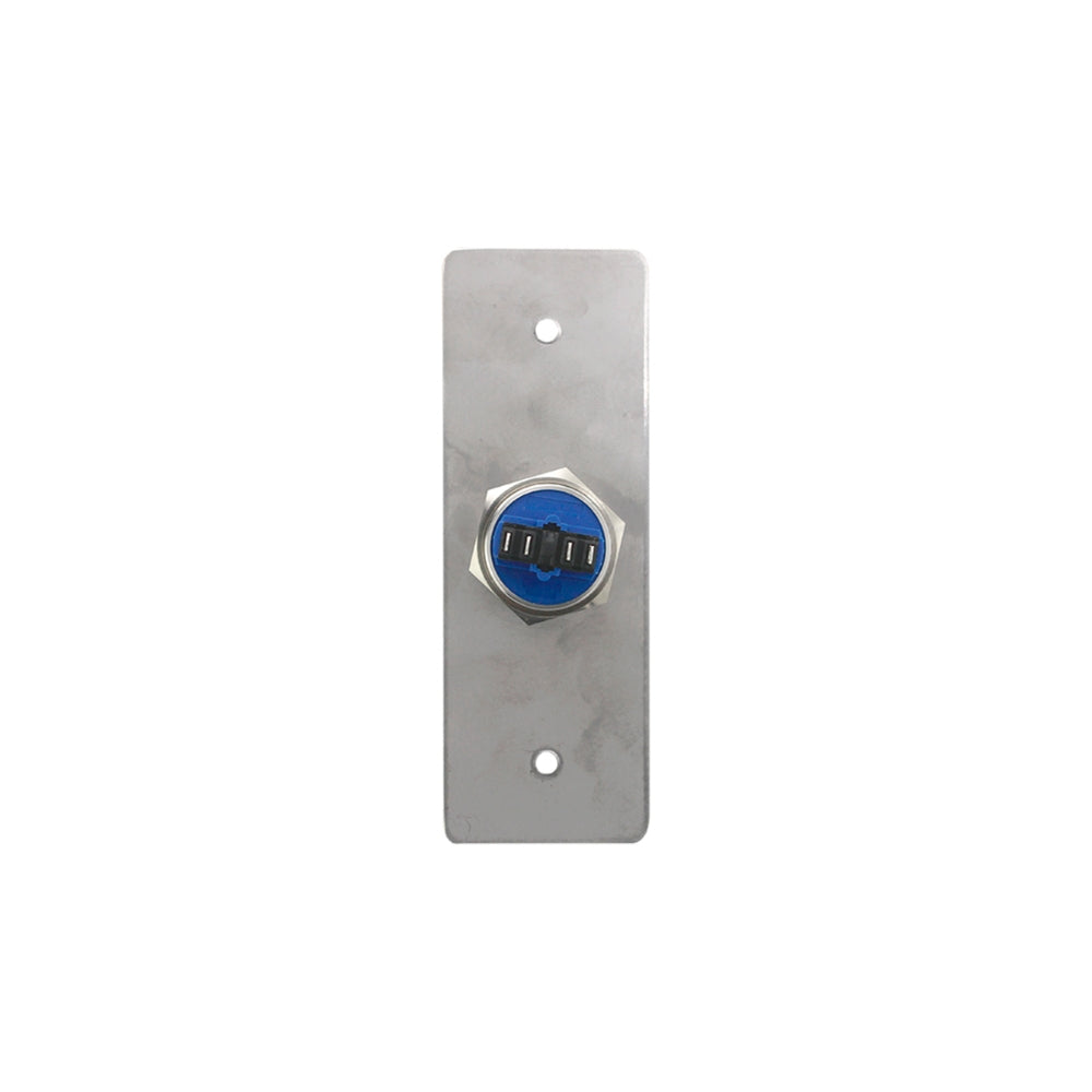 Boton para Salida Dimax Interruptor Plano 19mm Placa Frontal de Acero Inoxidable de 1.8mm C784