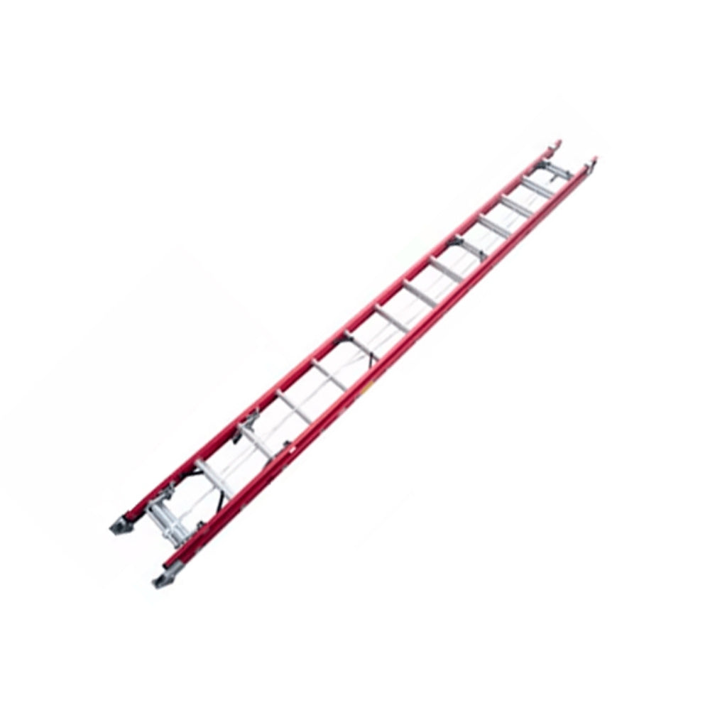 Escalera Dimax Extensible 12x12 hasta 6.50M 24 Peldaños Fibra de Vidrio con Peldaños de ALuminio Peso Maximo 120Kg N077