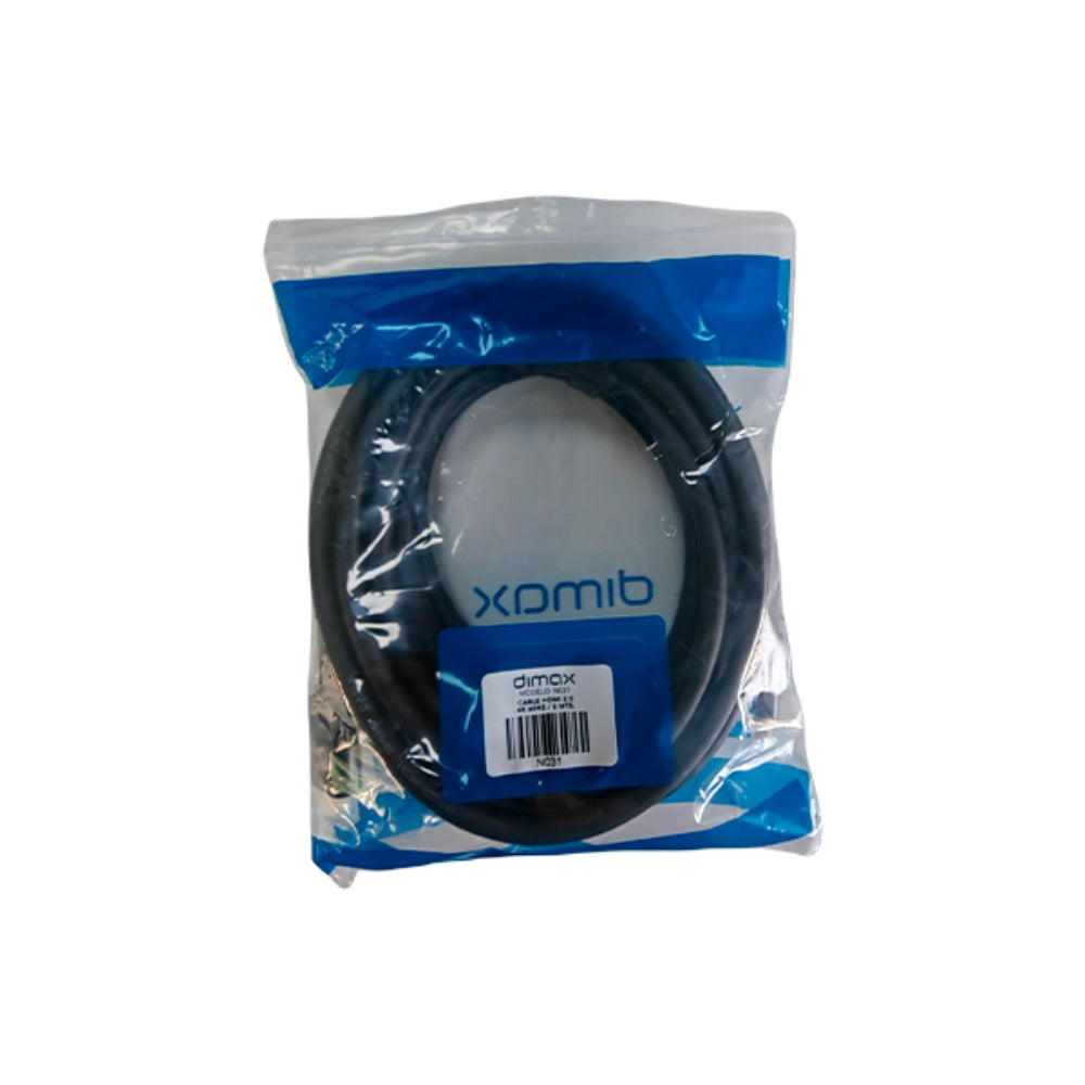 Cable HDMI Dimax 5 Metros 4K 60Hz 3D Audio Dolby Digital DTS N031