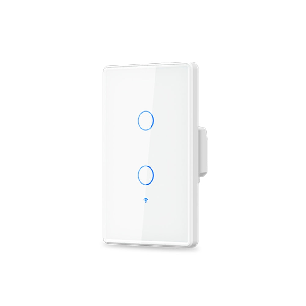 Interruptor Dimax de 2 Puntos Smart WiFi 2.4GHz Control por Voz Alexa y Google color Blanco H358