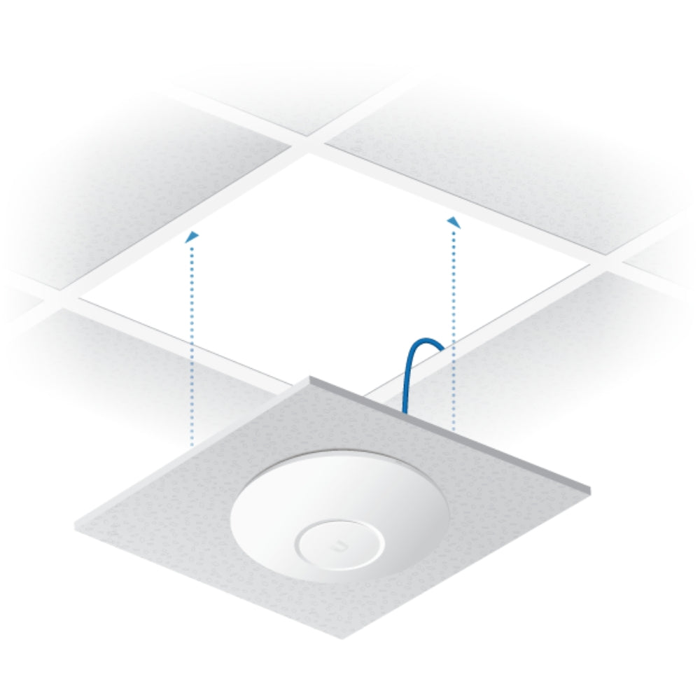 Access Point Ubiquiti WiFi5 Unifi AC Doble Banda 800/1733 Mbps 2 PUertos Gigabit 4x4 Doble Radio Hasta 500 Usuarios UB-UAP-AC-HD