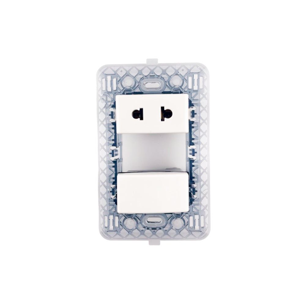 Tomacorriente e Interruptor Dimax Capacidad 10 y 15Amp Z006