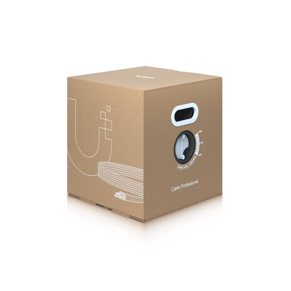Cable de Red Ubiquiti STP Categoria 5E para Exterior 305metros con Alambre Drenador 24AWG UB-UISP-CABLE-PRO