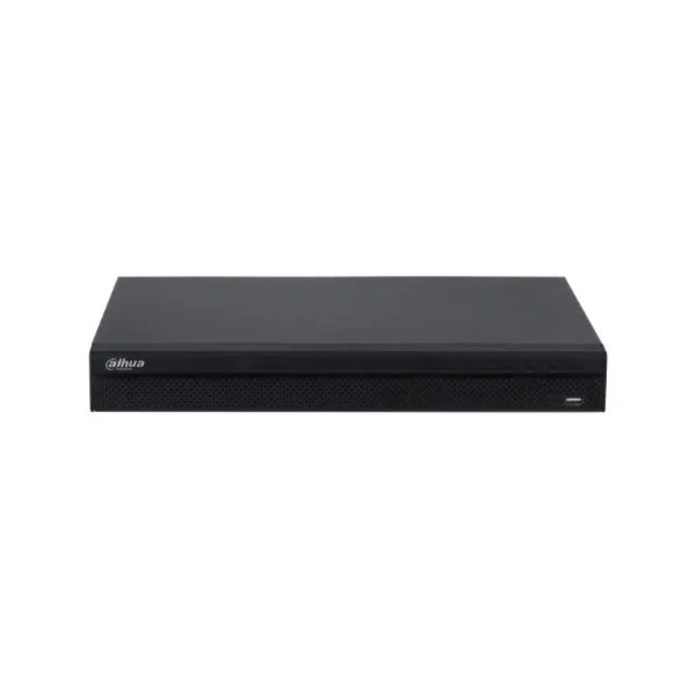 Grabador IP Dahua de 32 Canales 4K Lite max 12MP SMD Plus Proteccion Perimetral Reconocimiento Facial 2xHDD hasta 20TB 1xHDMI 1xVGA 2xUSB 1xRJ45 Gigabit Alarma 4I/2O DHI-NVR4232-4KS3
