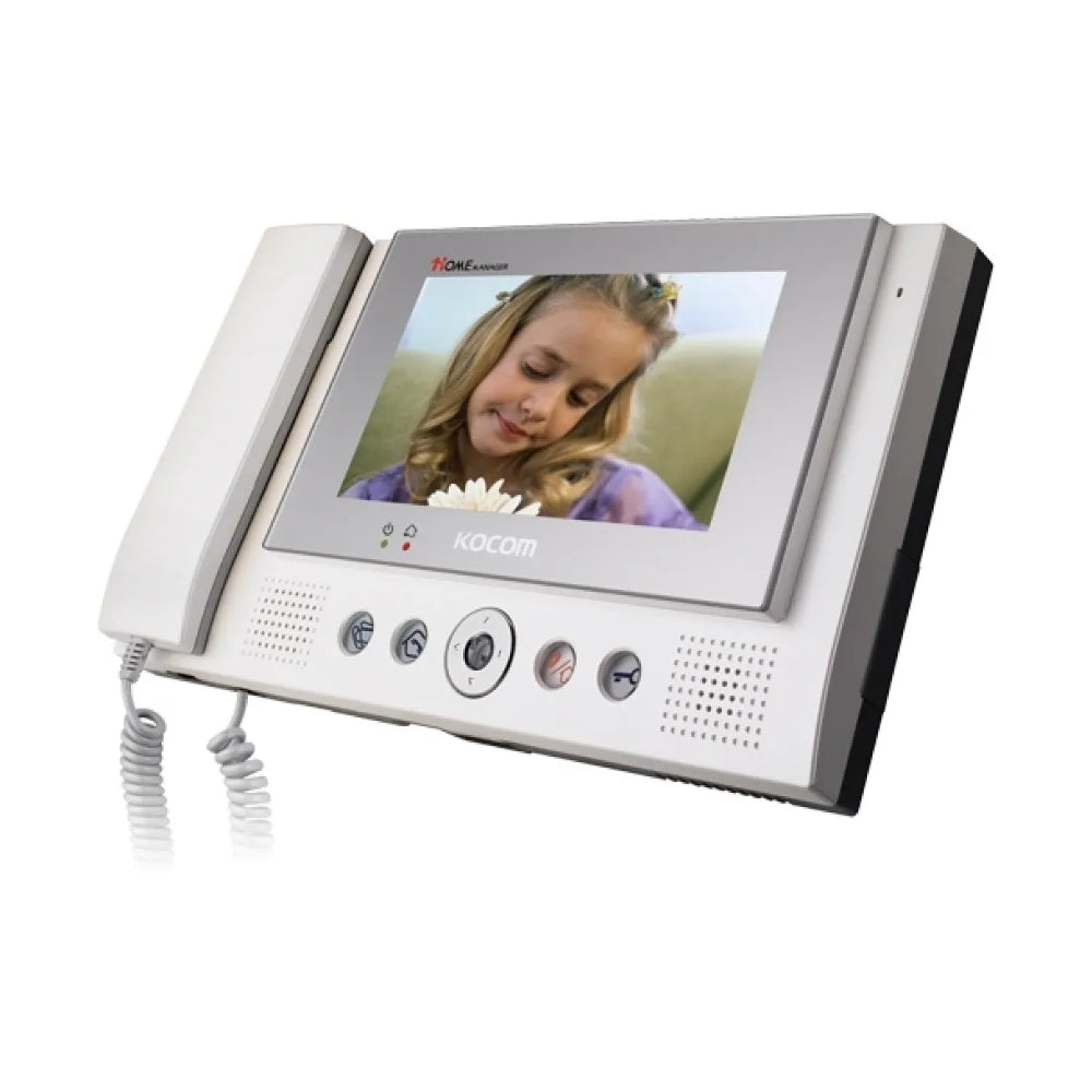 Monitor Kocom a Color LCD 7" NTSC PAL ILuminacion LED con 4 Melodias Seleccionables Menu de Control OSD KCV-801R