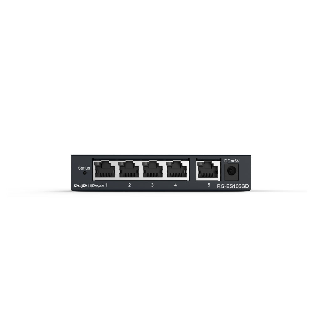 Switch Ruijie Reyee de 5 puertos Gigabit Carcasa Metalica RG-ES105GD