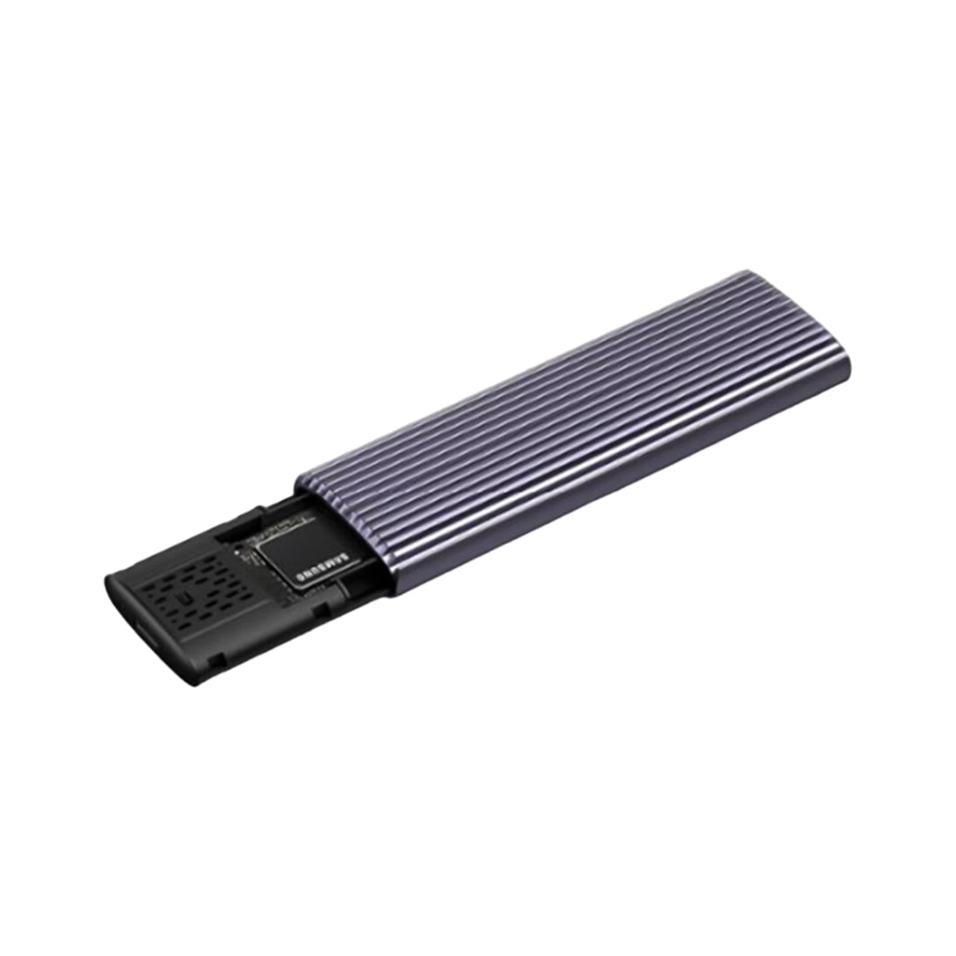 Case Netac Externo USB-C 3.1 Gen2 para Disco M.2 Transmision hasta 10Gbps Protocolo NVMe/SATA Aleacion de ALuminio NT07WH51-32CA