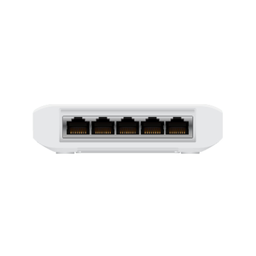 Switch Ubiquiti Flex 5xPuertos Gigabit 4xPuertos AT/PoE+ In/Outdoor Consumo 46Watts Capa 2 UB-USW-Flex
