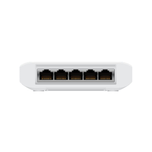 Switch Ubiquiti Flex 5xPuertos Gigabit 4xPuertos AT/PoE+ In/Outdoor Consumo 46Watts Capa 2 UB-USW-Flex