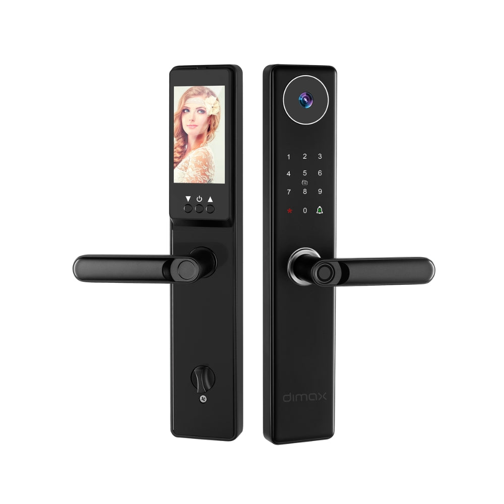 Cerradura Inteligente Dimax WiFi con Video Portero Camara Ojo de Gato Mortaja 6068 Compatible con Tarjeta IC Mifare 13.56MHz B023