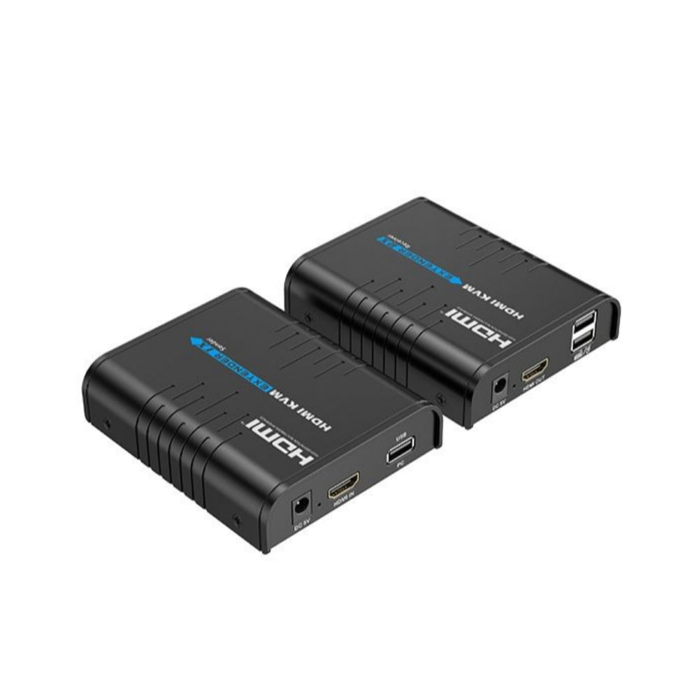Extensor Lenkeng HDMI KVM Resolucion Maxima 1080P Alcance hasta 120metros con Cable UTP Cat 5 5E 6 Soporta LAN 802.3 Ethernet 10/100/1000Mbps LKV373KVM