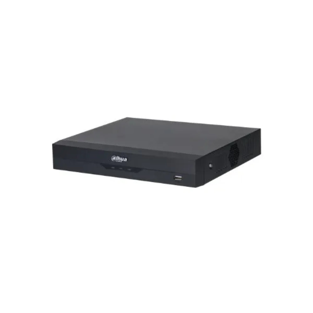 Grabador Dahua Pentahibrido de 4 Canales Wizsense Hasta 6ch IP max 6MP H.265+ H.265 Audio IN/OUT 1xHDD hasta 16TB 1xHDMI 1xVGA 2xUSB 1xRS485 DH-XVR5104HS-I3(V3.0)