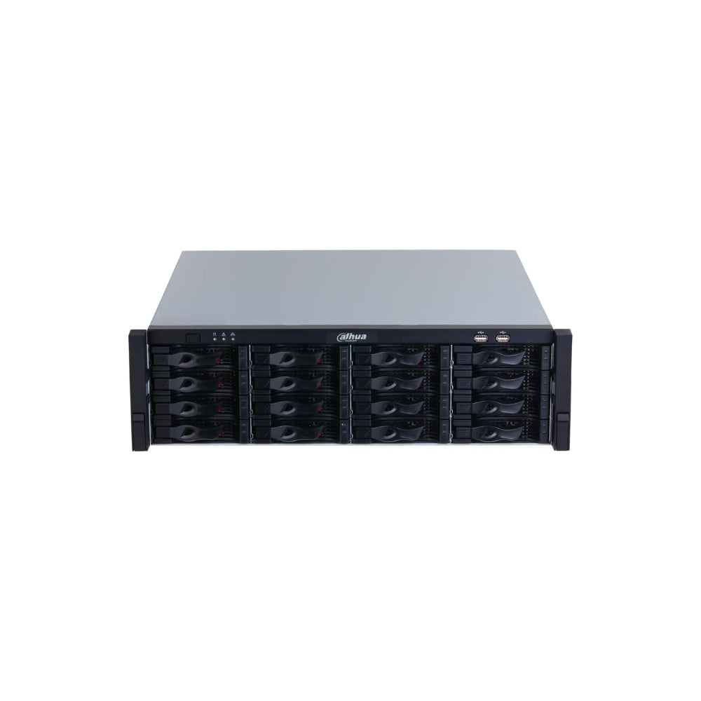 Grabador IP Dahua de 128 Canales Wizmind Acupick SMD Plus Deteccion Facial Proteccion Perimetral Mapa de Calor ANPR Conteo de Personas 16xHDD hasta 20TB 4xHDMI 2xVGA 4xUSB 1xRS232 1xRS485 4xRJ45 2.5Giga Audio 1I/2O Alarma 32I/16O DHI-NVR616H-128-XI