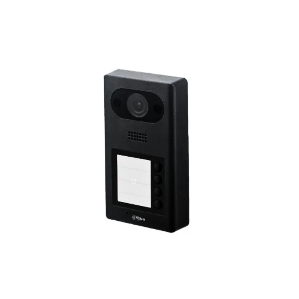 Frente de Calle Dahua IP Multiapartamento con 4 Botones Desbloqueo por Tarjeta Audio 2Vias PoE carcasa Aluminio IP65 DHI-VTO3211D-P4-S2