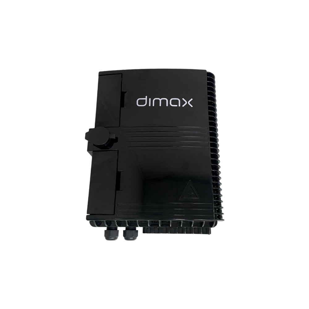 Caja de Distribucion Dimax de Fibra Optica FTTH de 16 Puertos LC u 8 Puertos SC FC IP65 color Negro C729