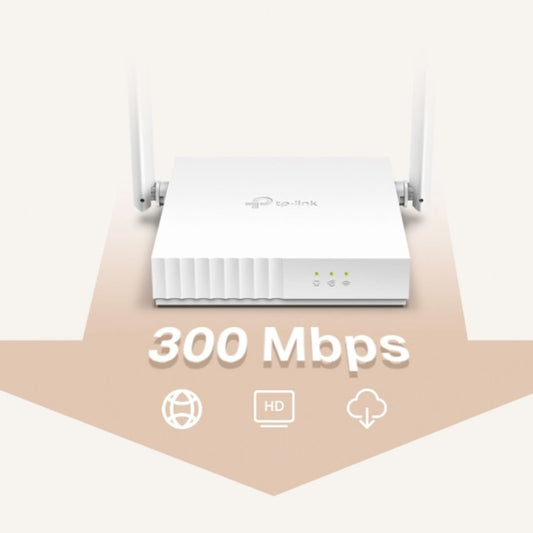Router TP-Link Inalambrico N300 2 Antenas 5dBi 1xWAN 2xLAN Boton WSP/Reset WMM Control Parental Firewall Soporta IPv6 TL-WR820N