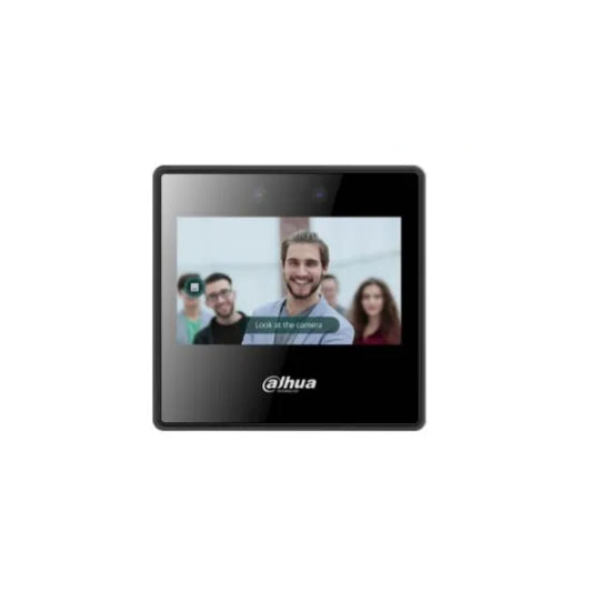 Control de Asistencia Dahua con Reconocimiento Facial Pantalla Tactil 4.3" iluminacion IR Soporta 2K Usuarios, Rostros y Contraseña DHI-ASA3223A-W