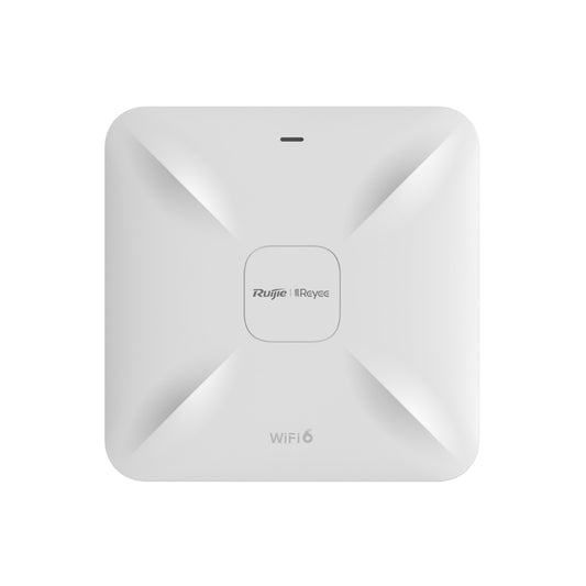Access Point Ruijie WiFi6 AX1800 Doble Banda 2.4 y 5GHz 802.11AX 802.11AC 2xGE Soporta 500 Usuarios No Incluye PoE RG-RAP2260(G)