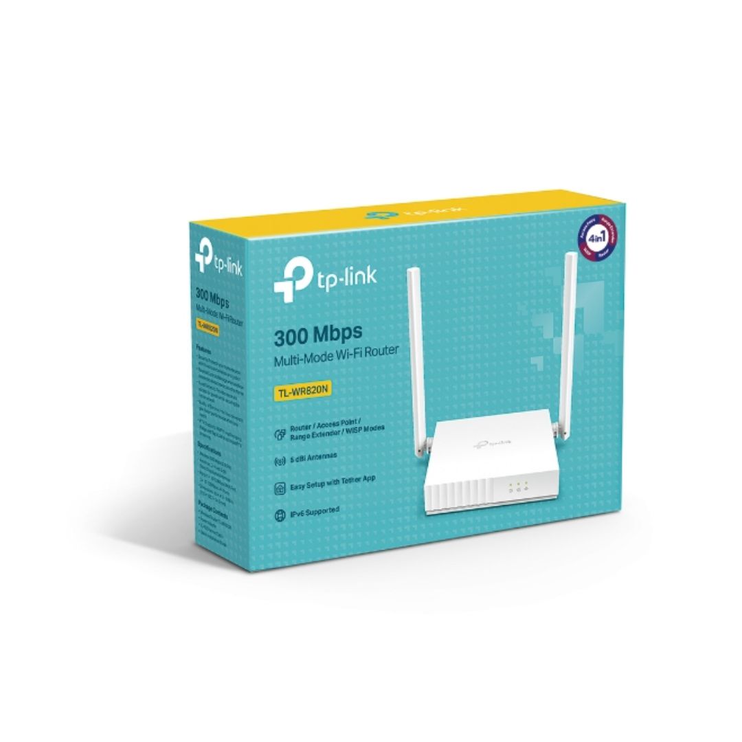 Router TP-Link Inalambrico N300 2 Antenas 5dBi 1xWAN 2xLAN Boton WSP/Reset WMM Control Parental Firewall Soporta IPv6 TL-WR820N