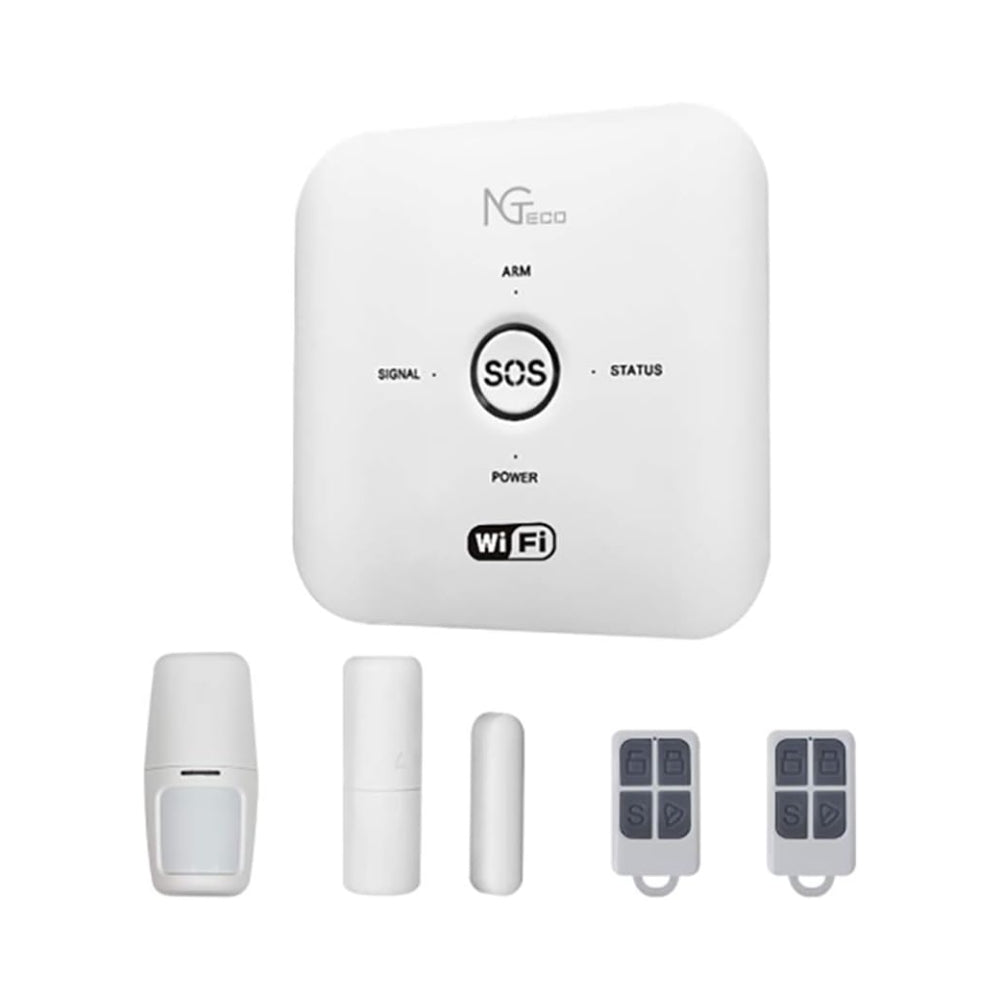 Sistema de Alarma Zkteco WiFi 2.4GHz Control Remoto Control por Voz Compatible con Alexa y Google IFTTT ZSMART-WL-10GDW