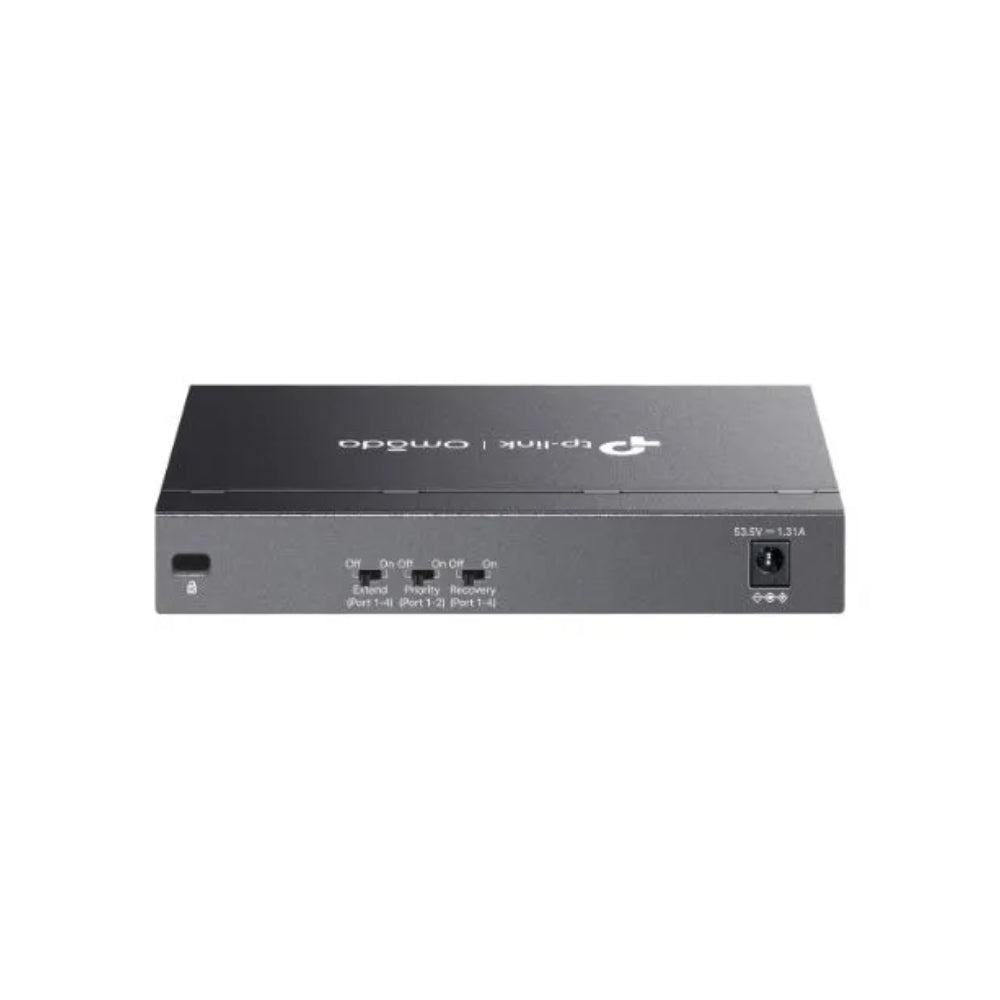 Switch TP-Link Omada 6 Puertos 10/100Mbps 4 Puertos POE+ 802.3AT/AF DS106P