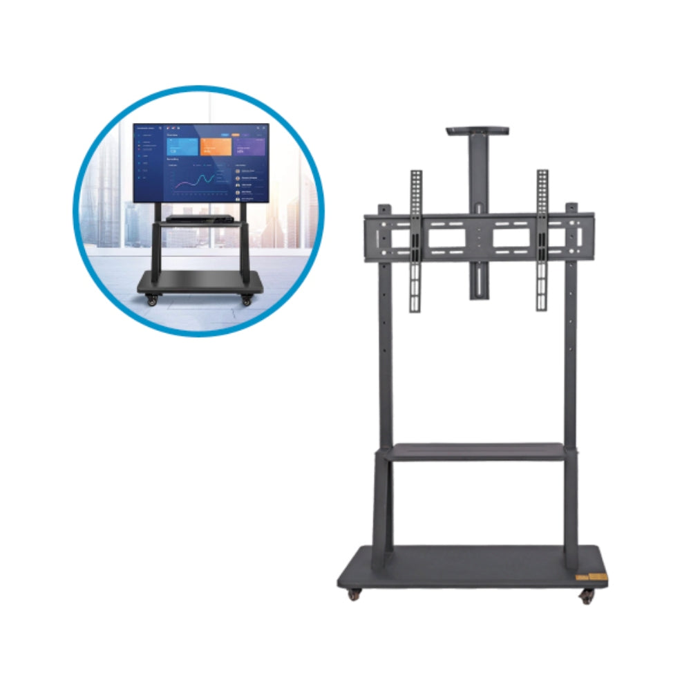 Rack Pedestal Dimax para TV de 40" a 1000" Soporta 200Kg Altura Maxima Regulable 225cm B016