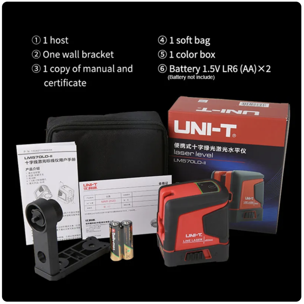 Nivel Laser Uni-t de 2 lineas hasta 10m Autonivelacion en 3seg LM570LD-II