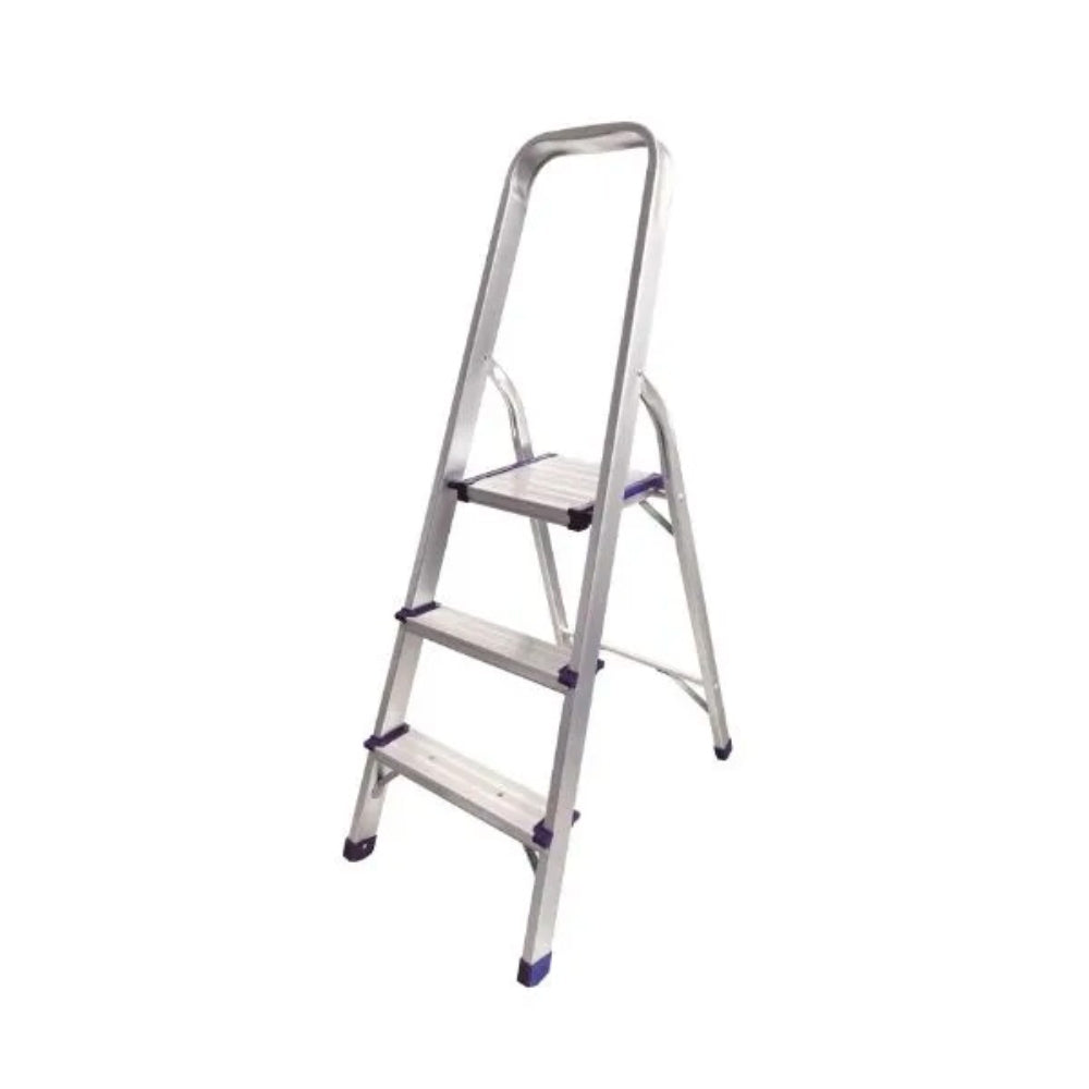 Escalera Dimax de ALuminio de 3 Peldaños Uso Domestico Altura 1.17M Peso Maximo 120Kg N073