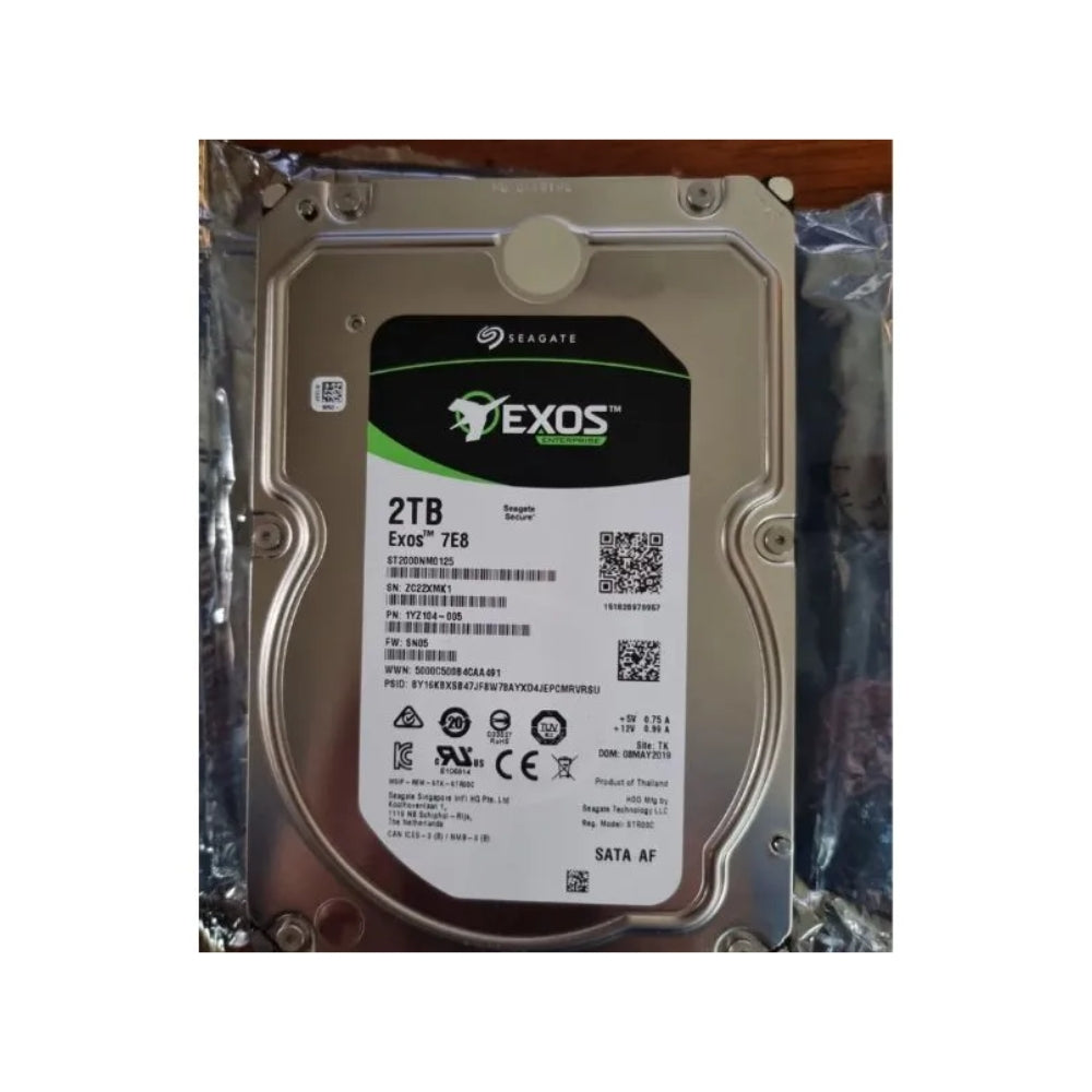 Disco Duro Seagate Exos Enterprise 2TB 7200RPM Cache 128MB Sata 6Gbps 3.5” Reempaquetado ST2000NM0125