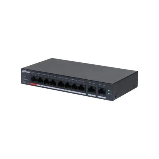 Switch Administrable Dahua 10 Puertos 2xGigabit + 8 Puertos Gigabit PoE 110Watts PoE Watchdog DH-CS4010-8GT-110