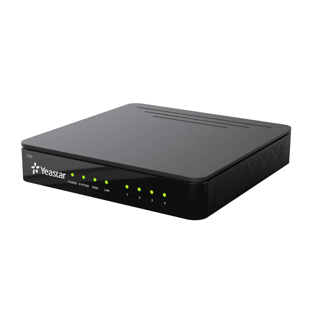 Central Telefonica IP Yeastar hasta 20 Usuarios 10 Llamadas simultaneas hasta 4 Canales FXS,FXO,BRI hasta 1 Canal GSM,3G,4G Firewall TLS SRTP Soporta 2 Modulos S20