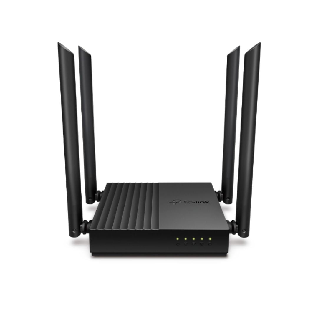Router TP-Link Inalambrico AC1200 MultiModo 3en1 4 Antenas Doble Banda 2.4 y 5GHz 1xWAN 4xLAN Giga MU-MIMO Archer C64