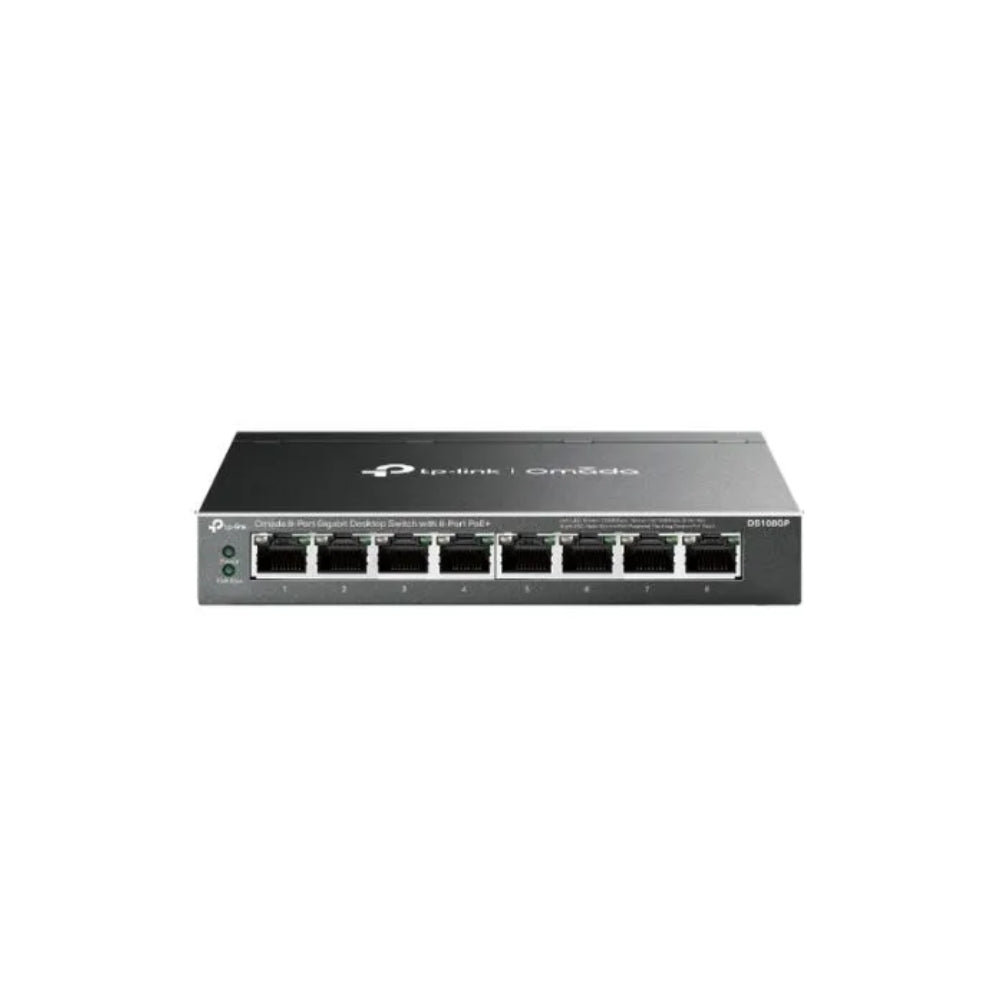 Switch TP-Link Omada 8 Puertos Gigabit POE+ 64Watts 802.3AT/AF DS108GP