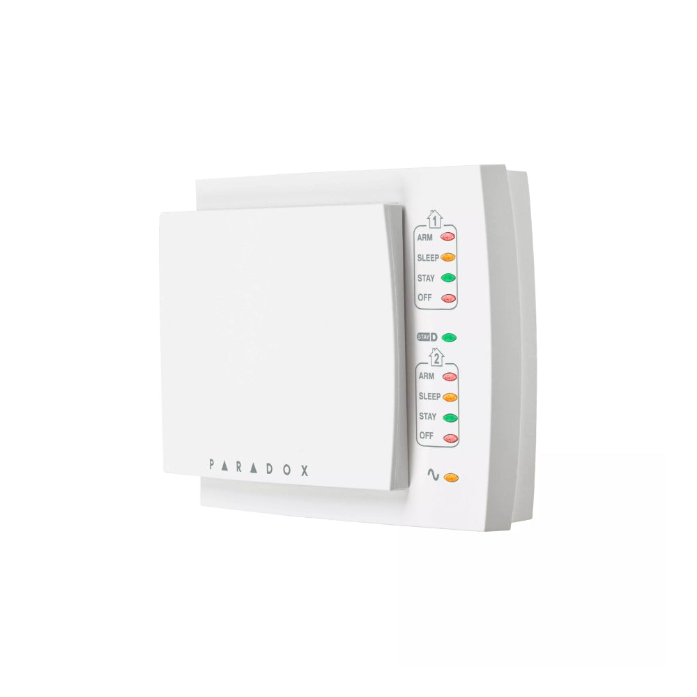 Teclado de Alarma LED Paradox Cableado de 10 Zonas y 2 particiones Iluminacion de Teclas Compatible con MG5050 y Serie SP K10H
