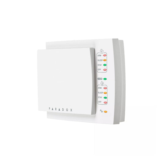 Teclado de Alarma LED Paradox Cableado de 10 Zonas y 2 particiones Iluminacion de Teclas Compatible con MG5050 y Serie SP K10H