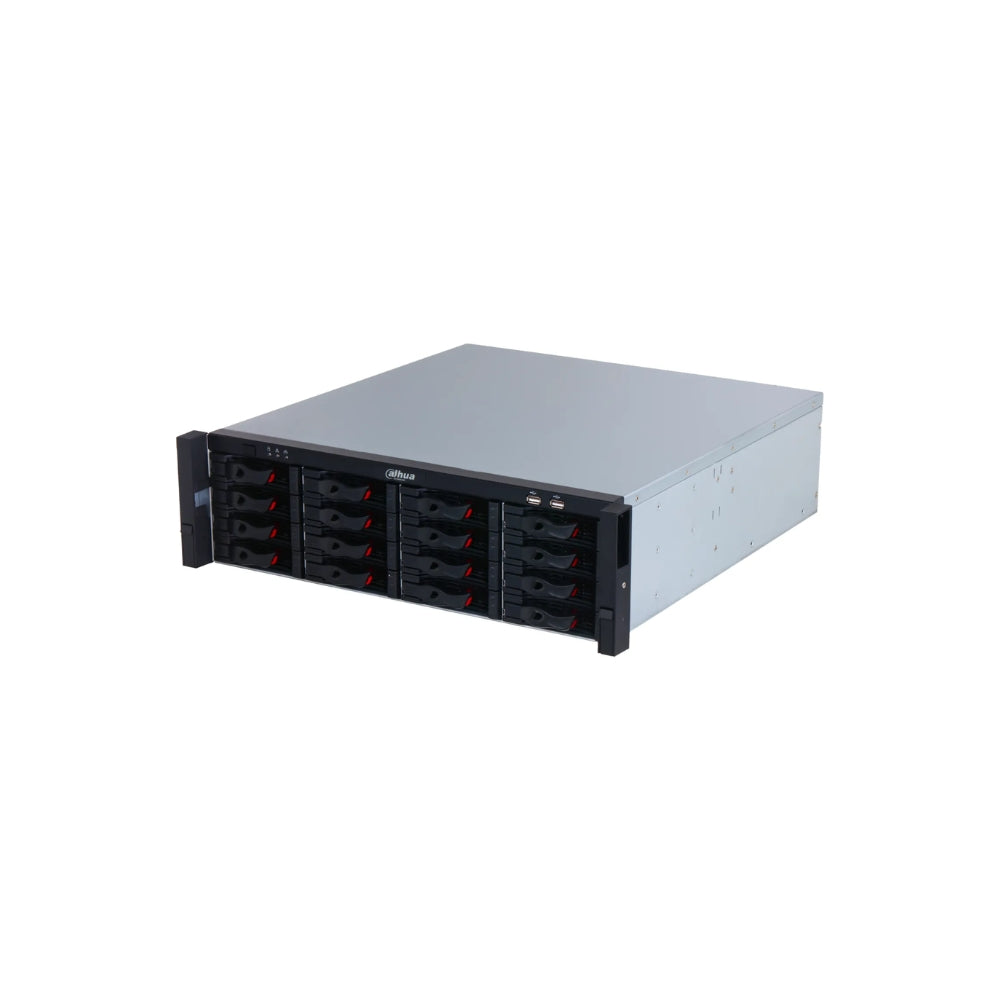Grabador IP Dahua de 128 Canales Wizmind Acupick SMD Plus Deteccion Facial Proteccion Perimetral Mapa de Calor ANPR Conteo de Personas 16xHDD hasta 20TB 4xHDMI 2xVGA 4xUSB 1xRS232 1xRS485 4xRJ45 2.5Giga Audio 1I/2O Alarma 32I/16O DHI-NVR616H-128-XI