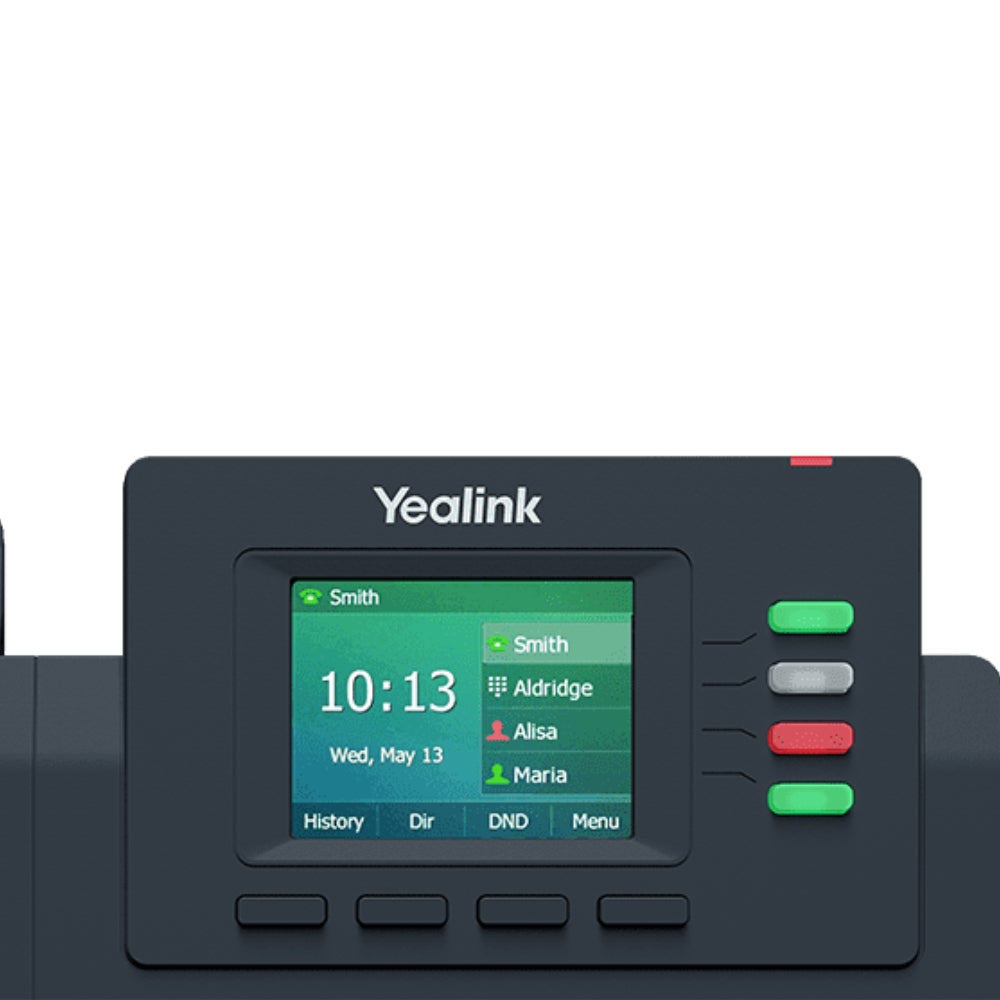 Telefono IP Yealink PoE 4xLineas SIP 2xPuertos Gigabit Pantalla 2.3" 5 Teclas Programables Conferencia 5 Vias Audio HD Incluye Fuente SIP-T33G