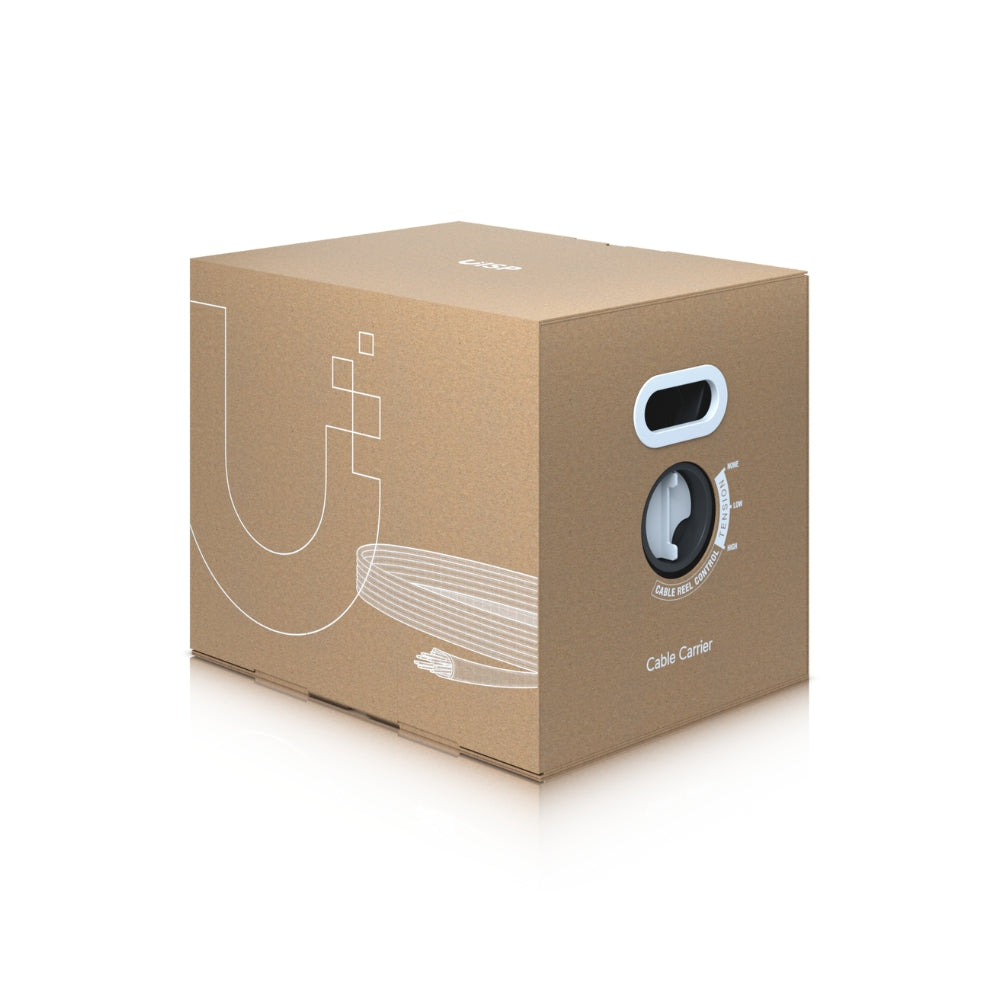 Cable de Red Ubiquiti STP Categoria 5E para Exterior 305metros con Alambre Drenador 24AWG UB-UISP-Cable-Carrier