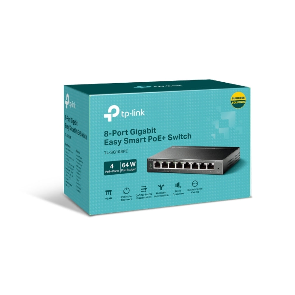 Switch TP-Link Omada Easy Smart 8 Puertos Gigabit Carcasa Metalico DS108GE